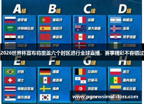 2026世界杯宣布将覆盖六个时区进行全球直播，赛事精彩不容错过