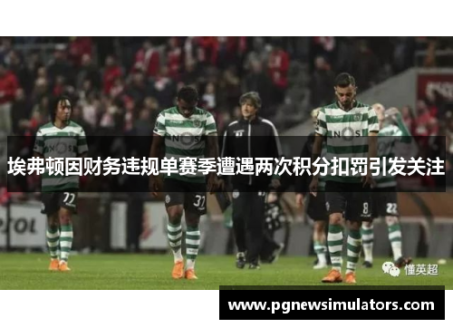 埃弗顿因财务违规单赛季遭遇两次积分扣罚引发关注